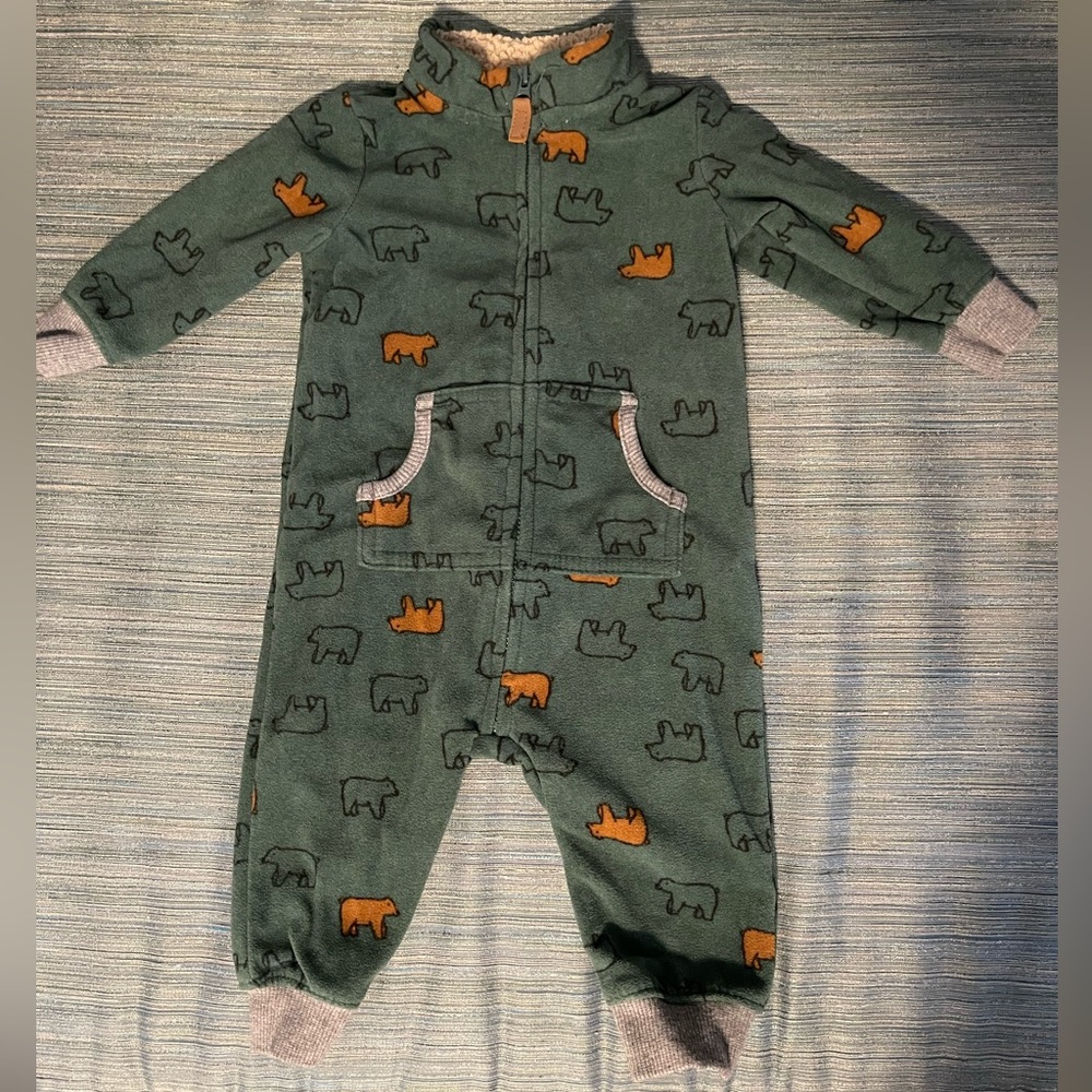 Carters Fleece Jumpsuit Onesie - 6m